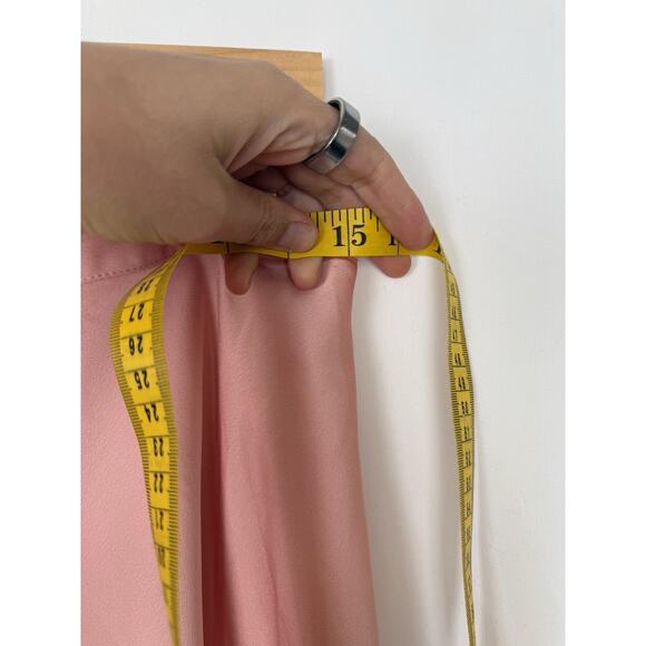 J.Crew Women's Pink Midi Slip Skirt Size M Elastic Waist Satin - Picture 4 of 5